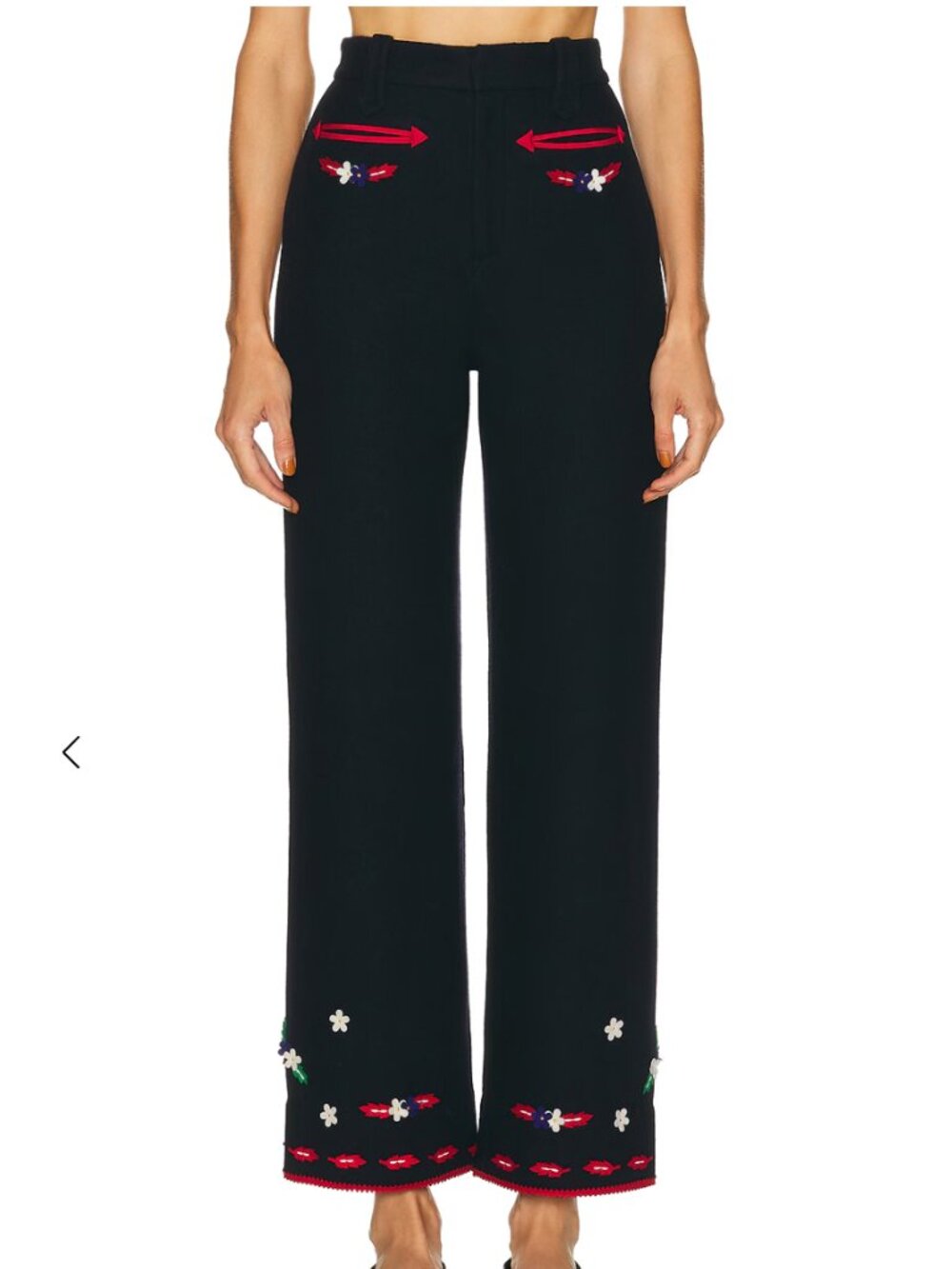 NWT BODE Carroll Trouser in Navy & Red size 28